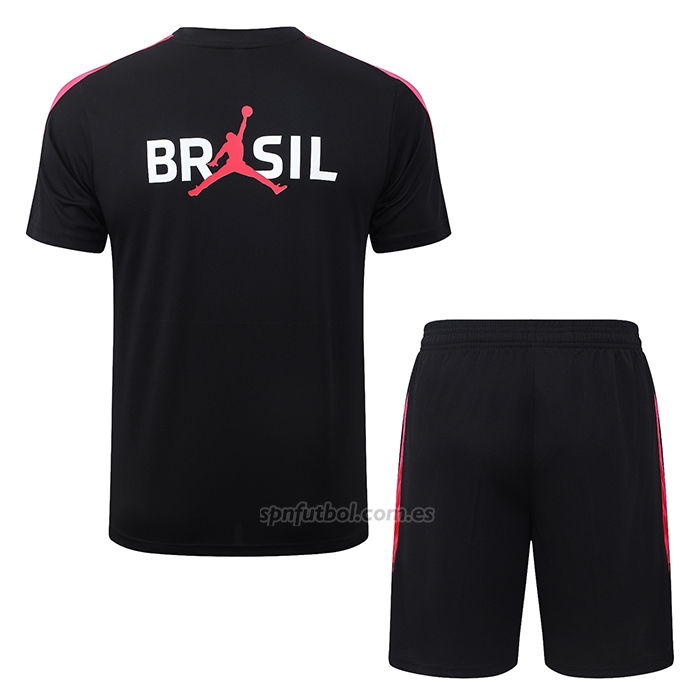 Chandal del Brasil Manga Corta 2026-2027 Negro - Pantalon Corto